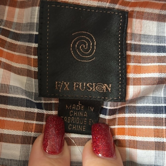 5/$25 F/X Fusion men’s button up collared shirt size large - Picture 7 of 7